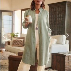 Soft Sorroundings green gauze dress